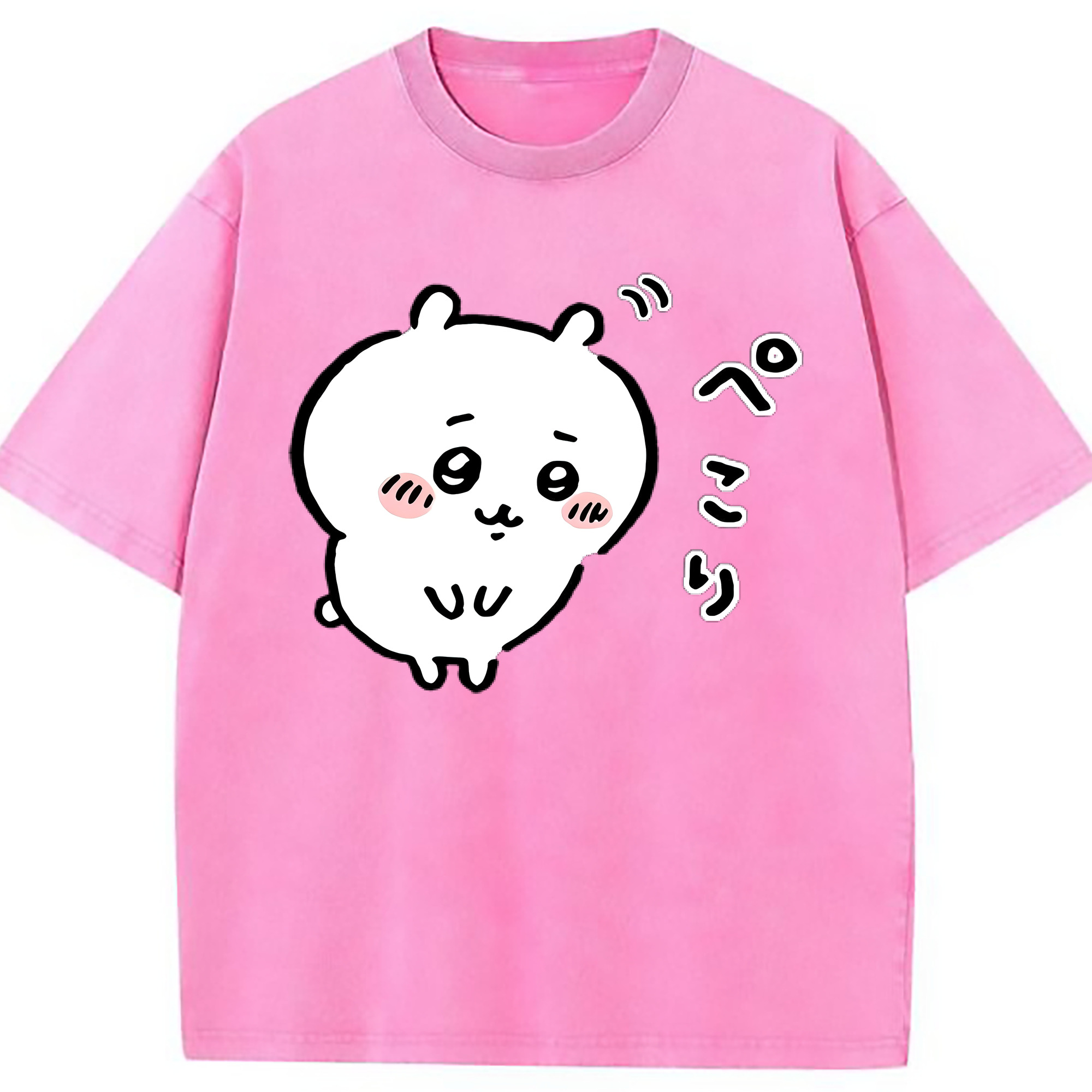 （画像用） ちいかわ ちいかわ Chii-kawa chiikawa 綿100% ヴィンテージ風 半袖Tシャツ（フロントプリント）